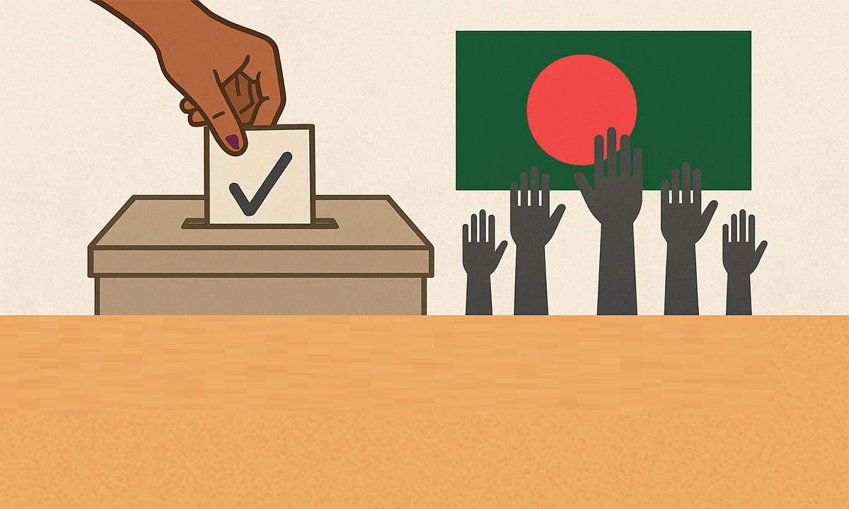 বাংলাদেশের গণতন্ত্র প্রতিষ্ঠায় সহিংসতাহীন সংসদ নির্বাচন জরুরী। প্রতীকী ছবি