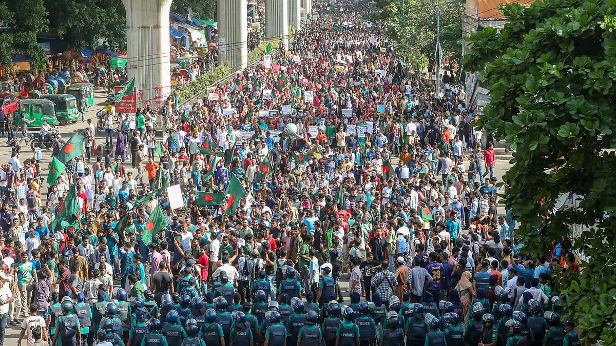 জুলাই-আগস্টে সংগঠিত ছাত্র-জনতার গণঅভ্যুত্থান। ছবি: সংগৃহীত