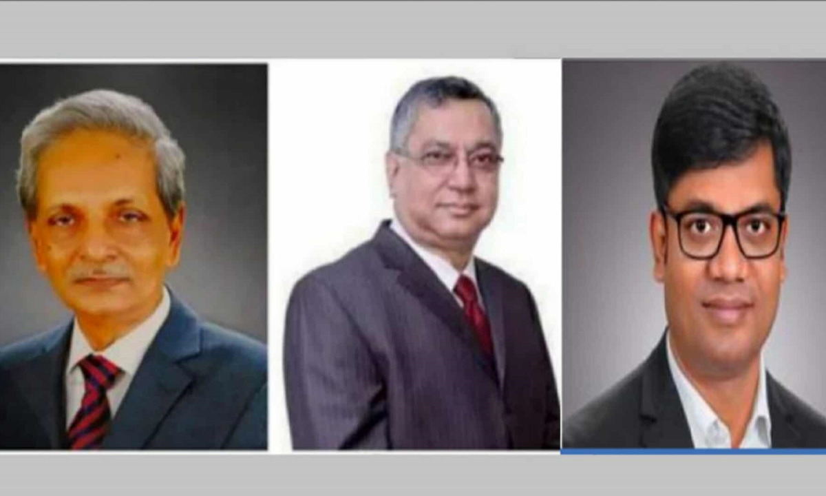 নিতাই রায়, কাজী কামাল ও রবিউল ইসলাম নয়ন।   ছবি- রূপালী বাংলাদেশ