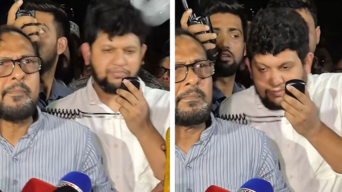 মাহফুজ আলমকে বোতল নিক্ষেপ, জিজ্ঞাসাবাদে যুবক
