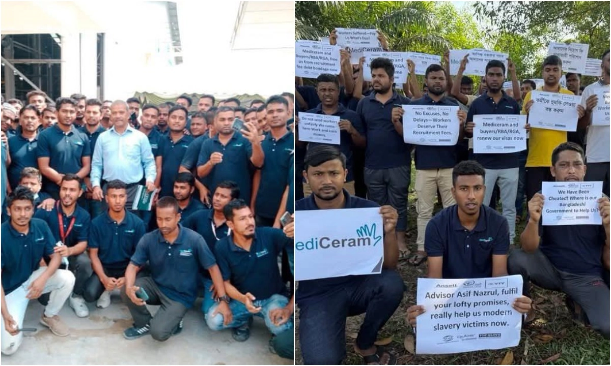 মালয়েশিয়ায় কর্মরত বাংলাদেশিদের অভিযোগ। ছবি- রুপালি বাংলাদেশ।