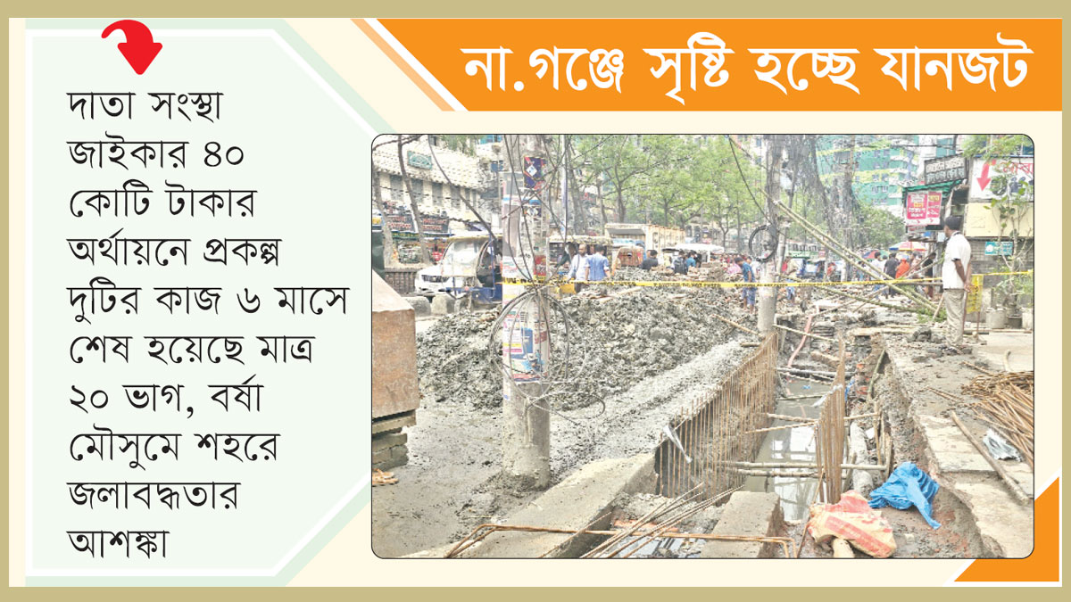 নারায়ণগঞ্জে অসময়ে রাস্তা খোঁড়াখুঁড়ি, ভোগান্তিতে নগরবাসী