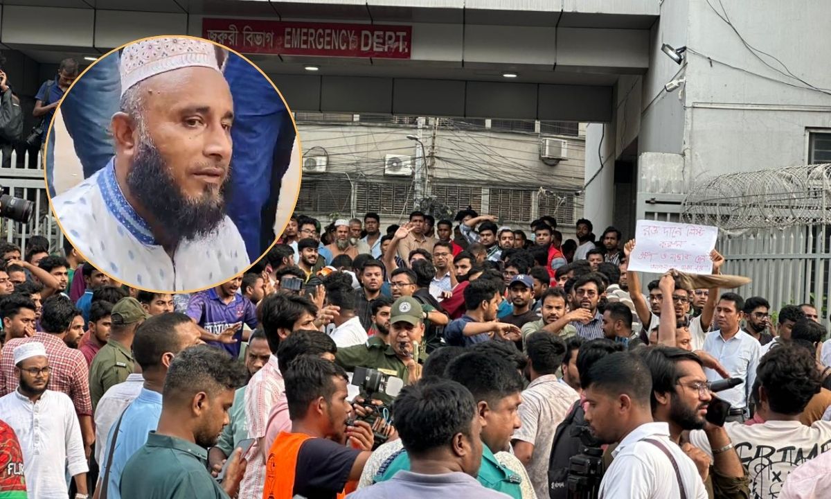 নাতনিকে হারিয়ে আহাজারি করছেন নানা। ছবি- সংগৃহীত