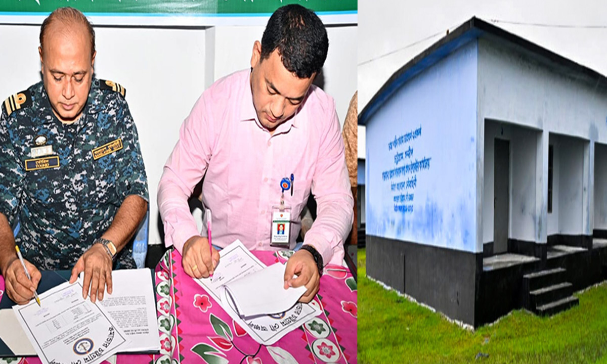 স্থানীয় প্রশাসনের কাছে হস্তান্তর করেছে বাংলাদেশ নৌবাহিনী। ছবি- রূপালী বাংলাদেশ