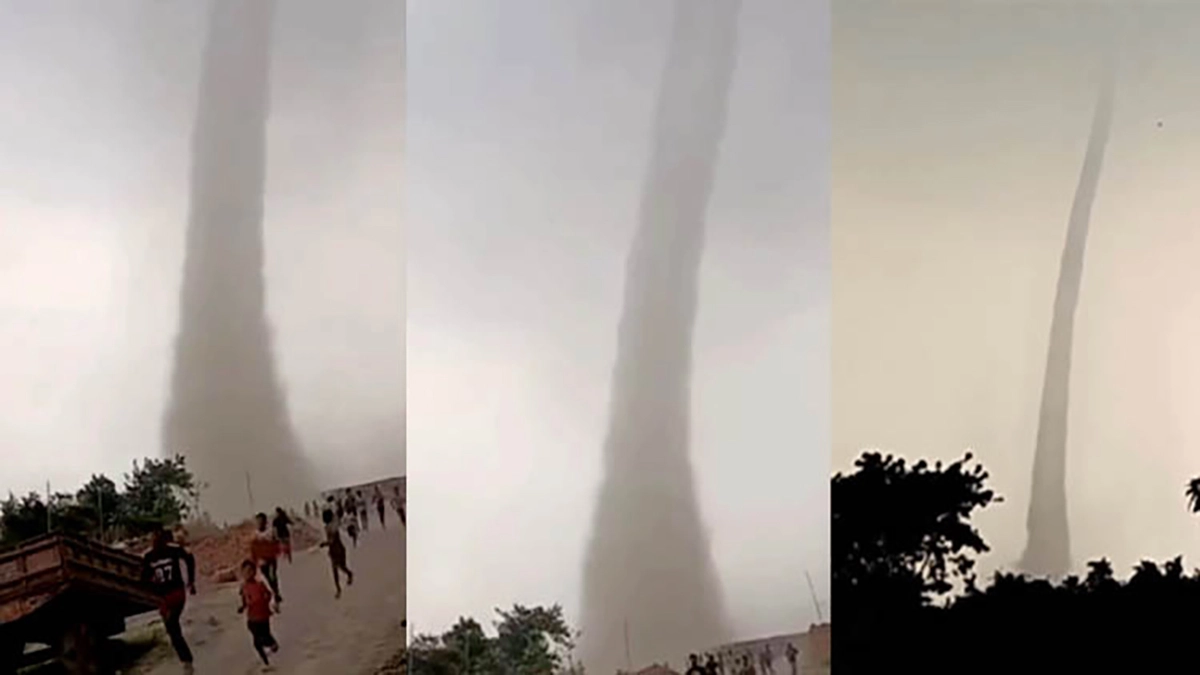 পদ্মা নদীতে টর্নেডো, আতঙ্কিত স্থানীয়রা