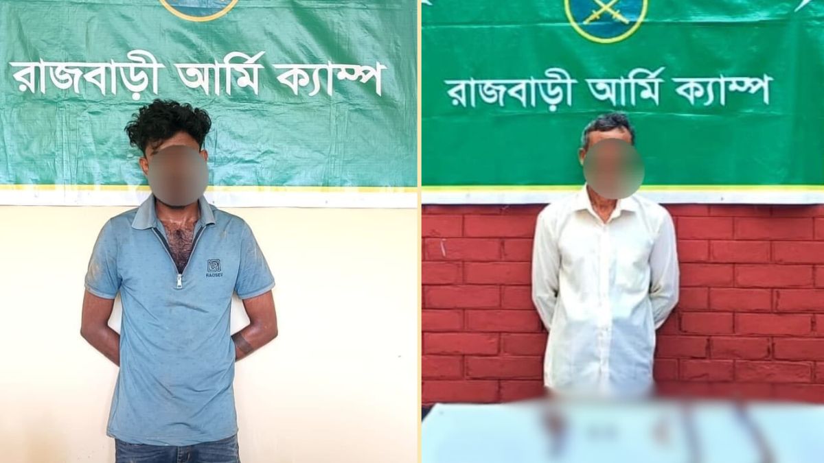 রাজবাড়ীতে মো. বাবলু ও মো. হাকিম। ছবি- সংগৃহীত