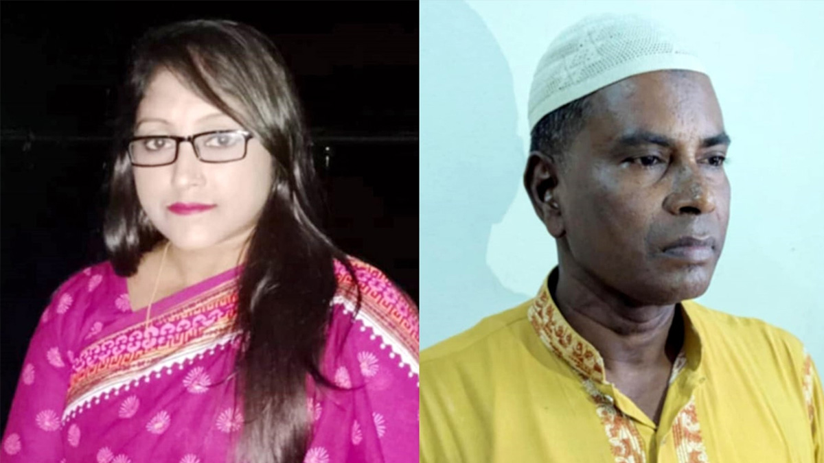 অভিযুক্ত শিল্পী খাতুন ও মজিবর রহমান মোল্লা। ছবি- সংগৃহীত