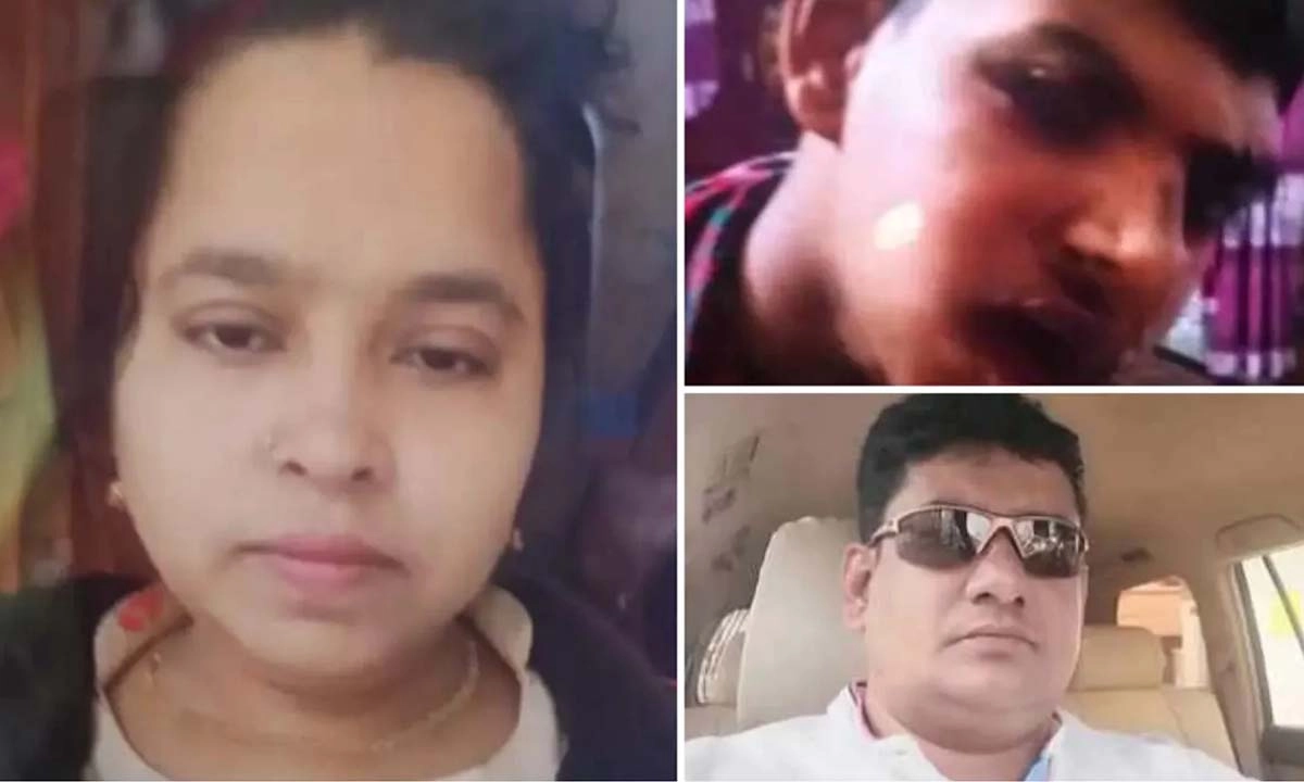 প্রবাসী মনির হোসেনের স্ত্রী, ও তাদের ছেলে নাঈম হোসেন। ছবি- সংগৃহীত