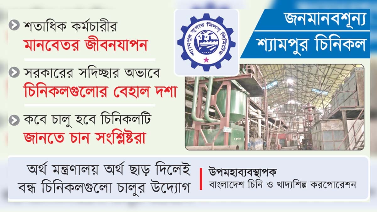 মন্ত্রণালয়ের টালবাহানায় চালু হচ্ছে না চিনিকল