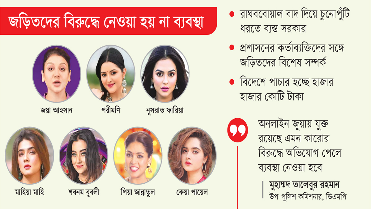 জুয়ার বিজ্ঞাপনে ৭ নায়িকা