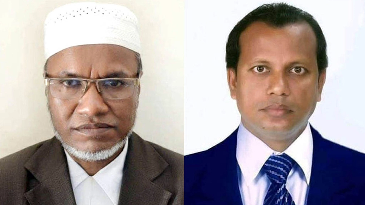 আহ্বায়ক অ্যাডভোকেট সিরাজুল ইসলাম এবং সদস্য সচিব মামুনুর রশিদ পলাশ। ছবি- সংগৃহীত