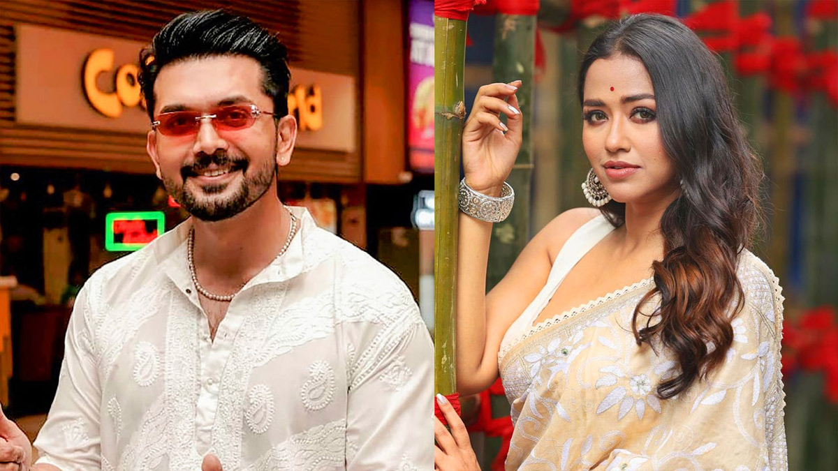 বাংলাদেশি  চিত্রনায়ক আরিফিন শুভ ও টালিউড অভিনেত্রী সোহিনী সরকার। ছবি- সংগৃহীত