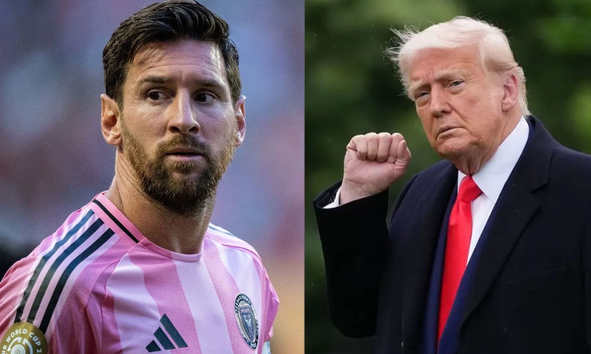 বিশ্বসেরা ফুটবল তারকা লিওনেল মেসি ও মার্কিন প্রেসিডেন্ট ডোনাল্ড ট্রাম্প