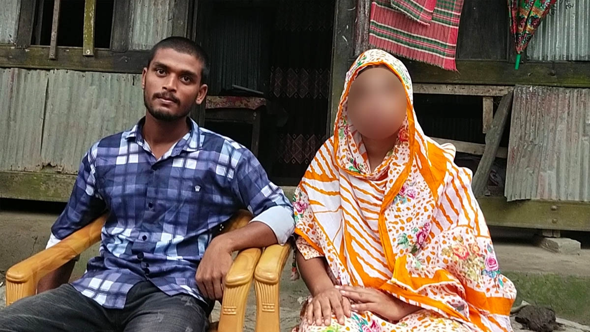 যুবক মো. ইয়াসিন রাঢ়ী ও ভুক্তভোগী নারী।    ছবি- সংগৃহীত