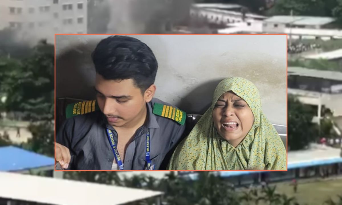 হাসপাতালে কক্ষের সামনে আর্তনাদ ইয়াসমিন আক্তারের। ছবি- সংগৃহীত