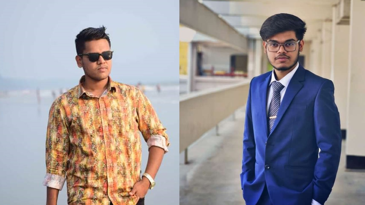 অভিযুক্ত শিক্ষার্থী অন্তর বিশ্বাস ও নাজমুল হোসেন নাবিল। ছবি: রূপালী বাংলাদেশ