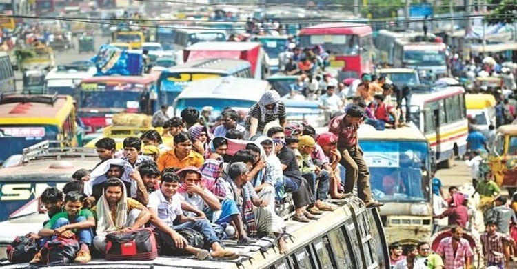 ঈদে রাজধানী ছাড়তে পারেন সোয়া ১ কোটি মানুষ