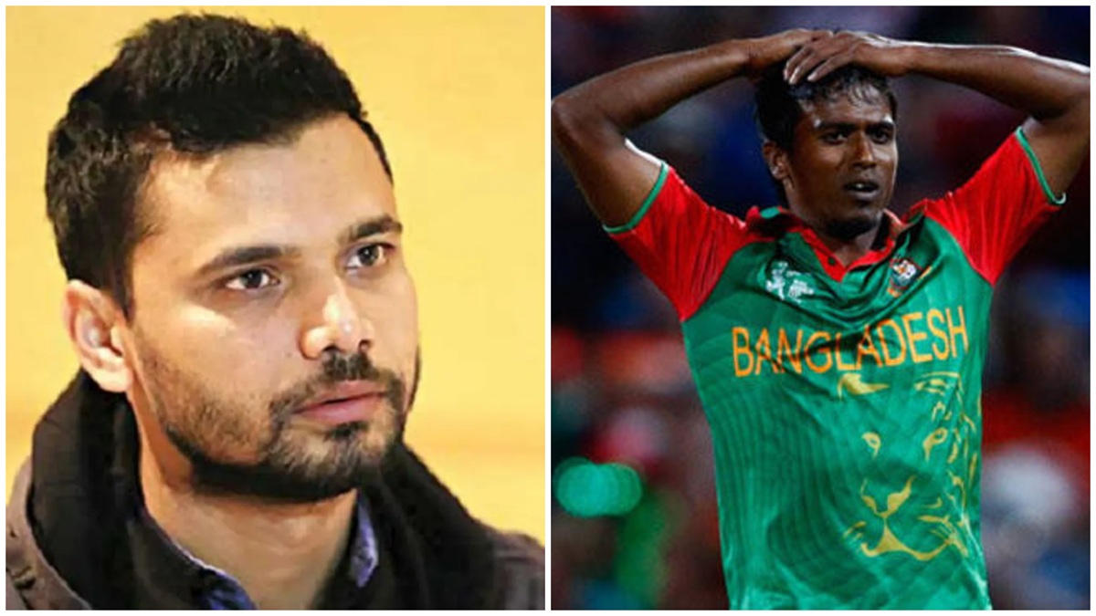 মাশরাফি বিন মুর্তজা ও  রুবেল হেসেন। ছবি : সংগৃহীত