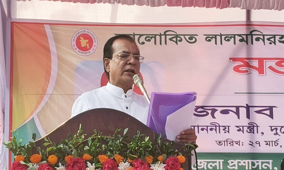দুর্যোগ ব্যবস্থাপনা ও ত্রাণমন্ত্রী আসাদুল হাবিব দুলু। ছবি : রূপালী বাংলাদেশ