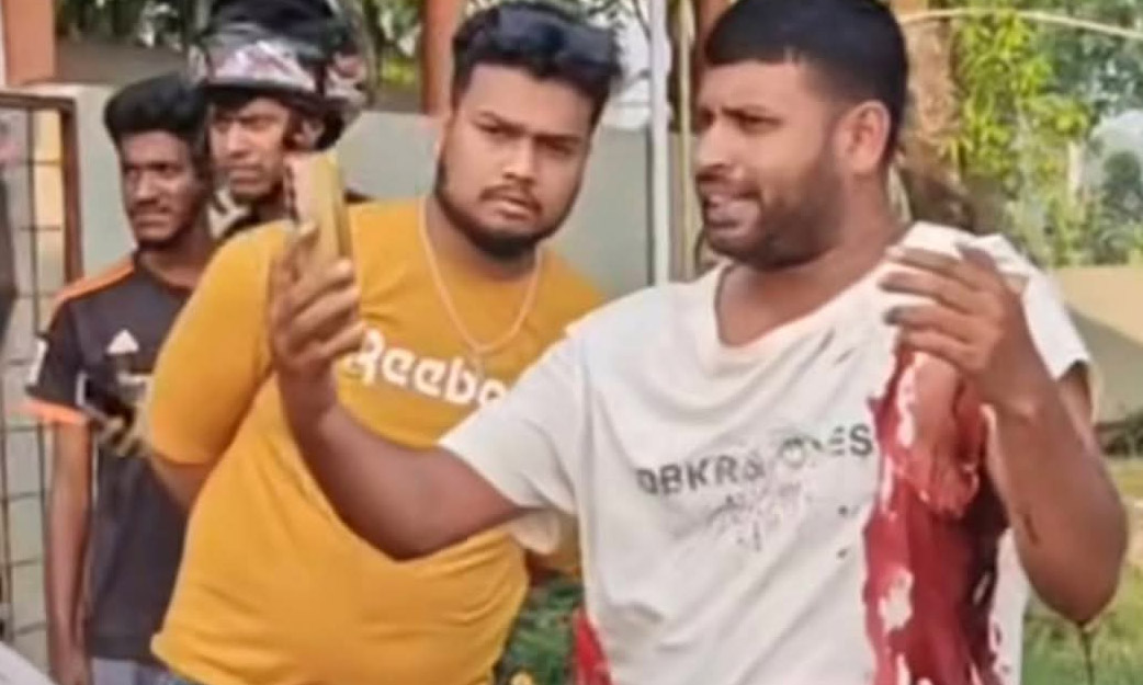 আহত যুবক। ছবি : সংগৃহীত