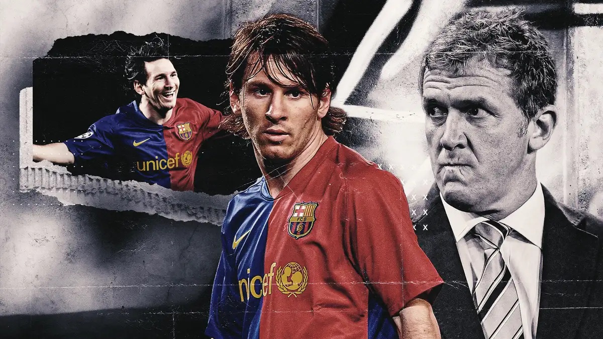 মার্ক হিউজ ম্যানচেস্টার সিটি ফুটবল ক্লাবের সাবেক ম্যানেজার ও লিওনেল মেসি। ছবি- সংগৃহীত