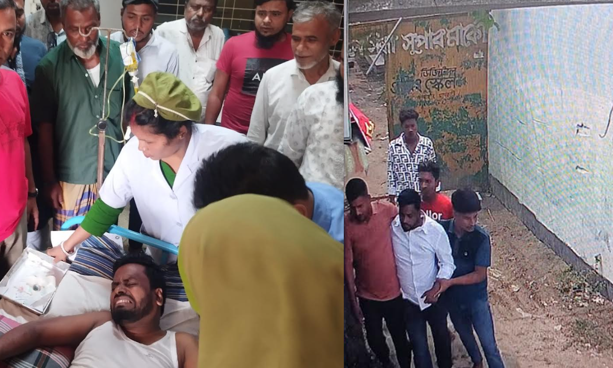 ফিল্মি কায়দায় তুলে নিয়ে যাওয়া হয় যুবদল নেতাকে। ছবি : রূপালী বাংলাদেশ