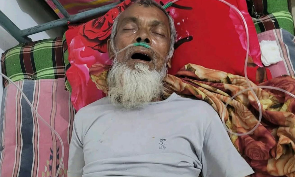 নিহত বৃদ্ধ সঞ্চব আলী শেখ। ছবি : রূপালী বাংলাদেশ