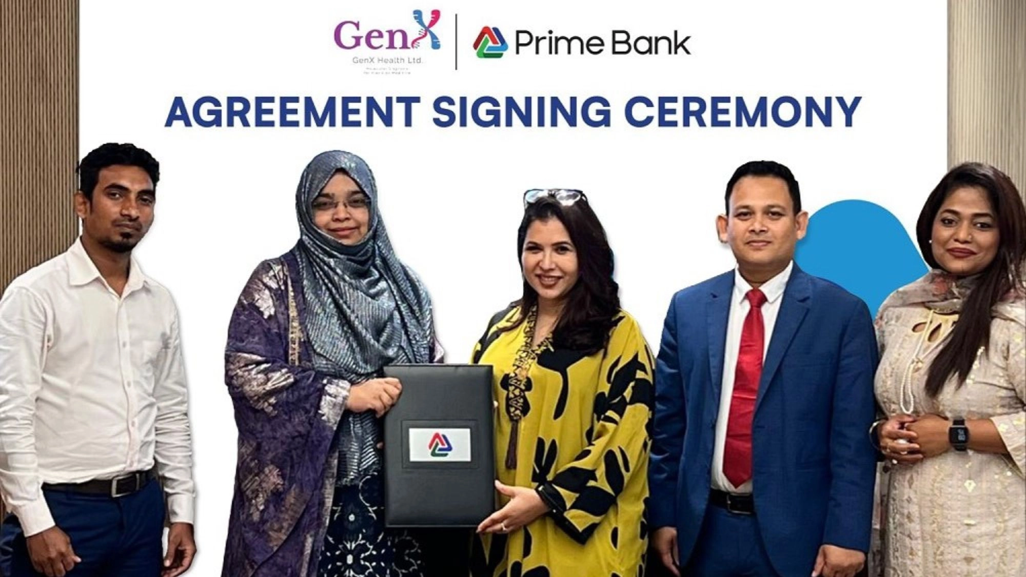 প্রাইম ব্যাংক ও জেনএক্স হেলথের মধ্যে চুক্তি স্বাক্ষর