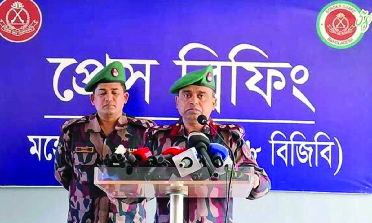 বিজিবি’র সংবাদ সম্মেলন। ছবি : রূপালী বাংলাদেশ