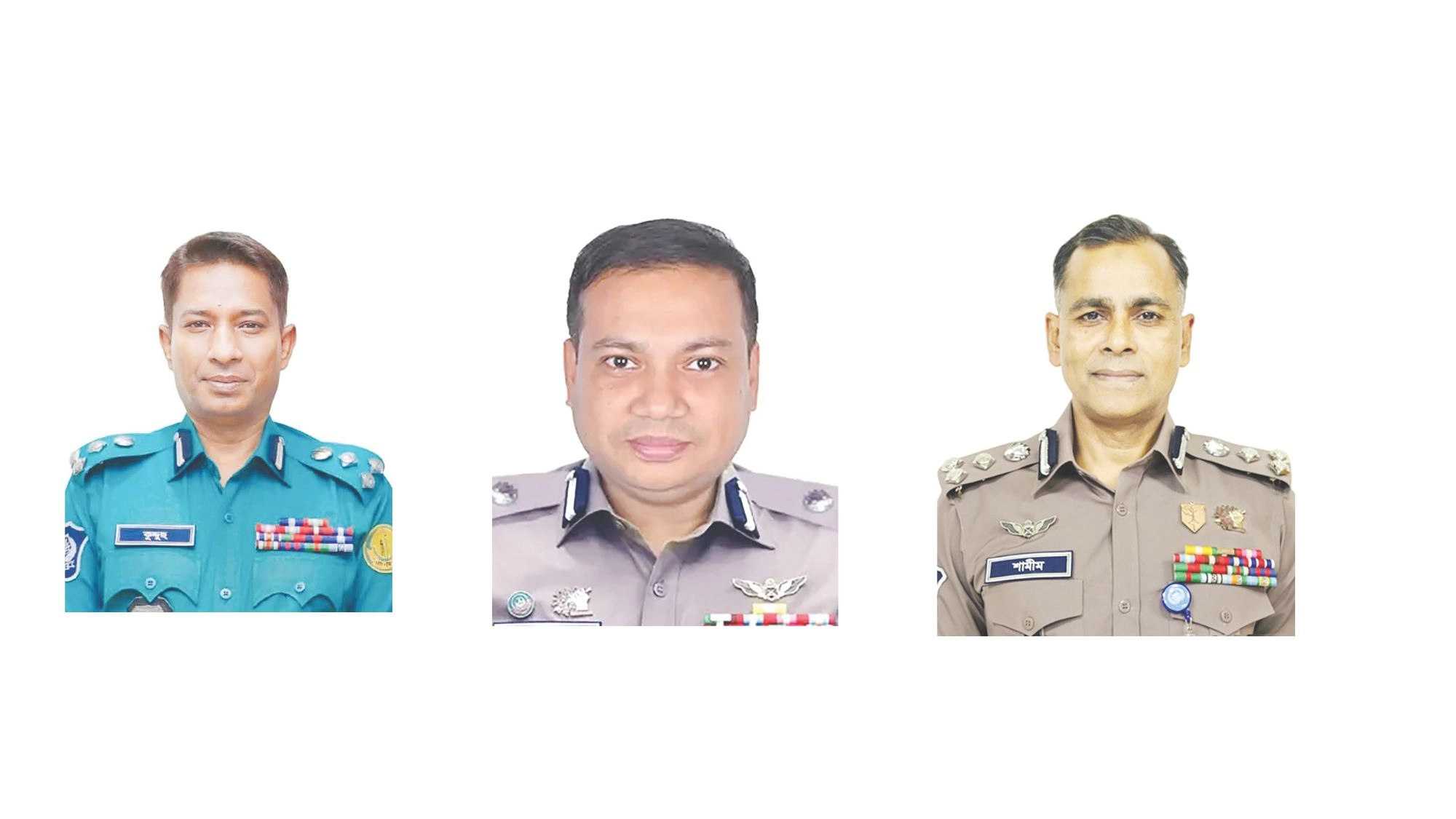 চট্টগ্রাম-ময়মনসিংহ রেঞ্জে  নতুন ডিআইজি, সিলেটে  নতুন কমিশনার