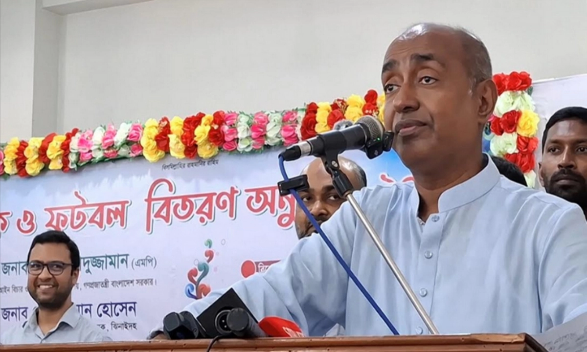 কথা বলছেন আইনমন্ত্রী মো. আসাদুজ্জামান। ছবি : সংগৃহীত