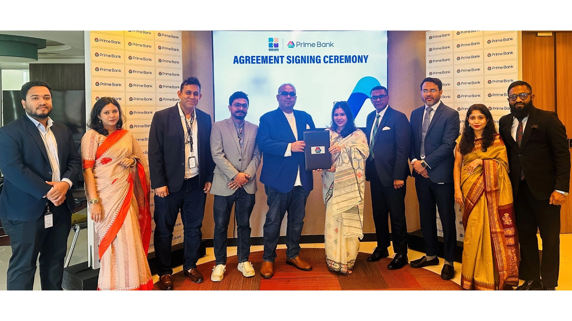 প্রাইম ব্যাংক ও সমাধান সার্ভিসেসের মধ্যে চুক্তি স্বাক্ষর