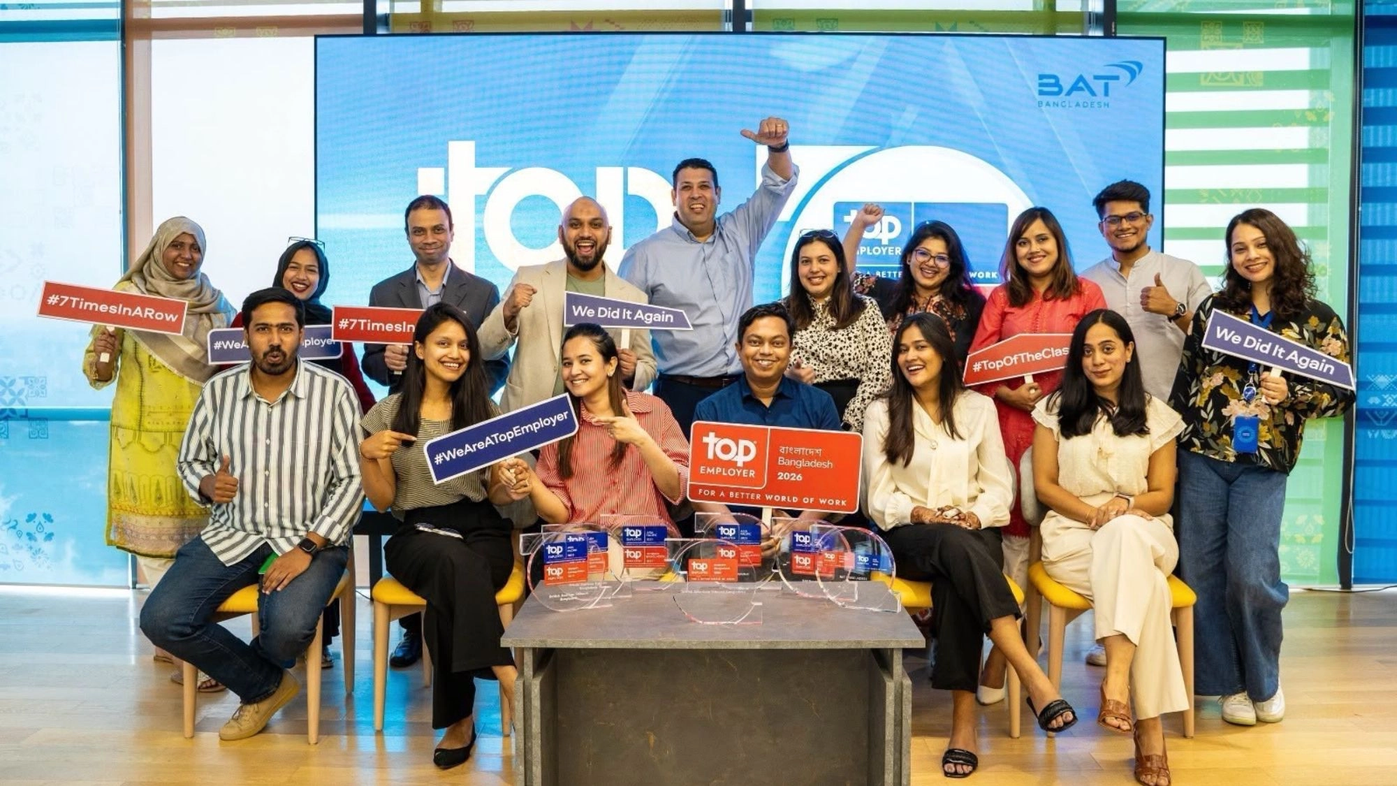 টানা সপ্তমবার ‘টপ এমপ্লয়ার’ স্বীকৃতি পেল বিএটি বাংলাদেশ