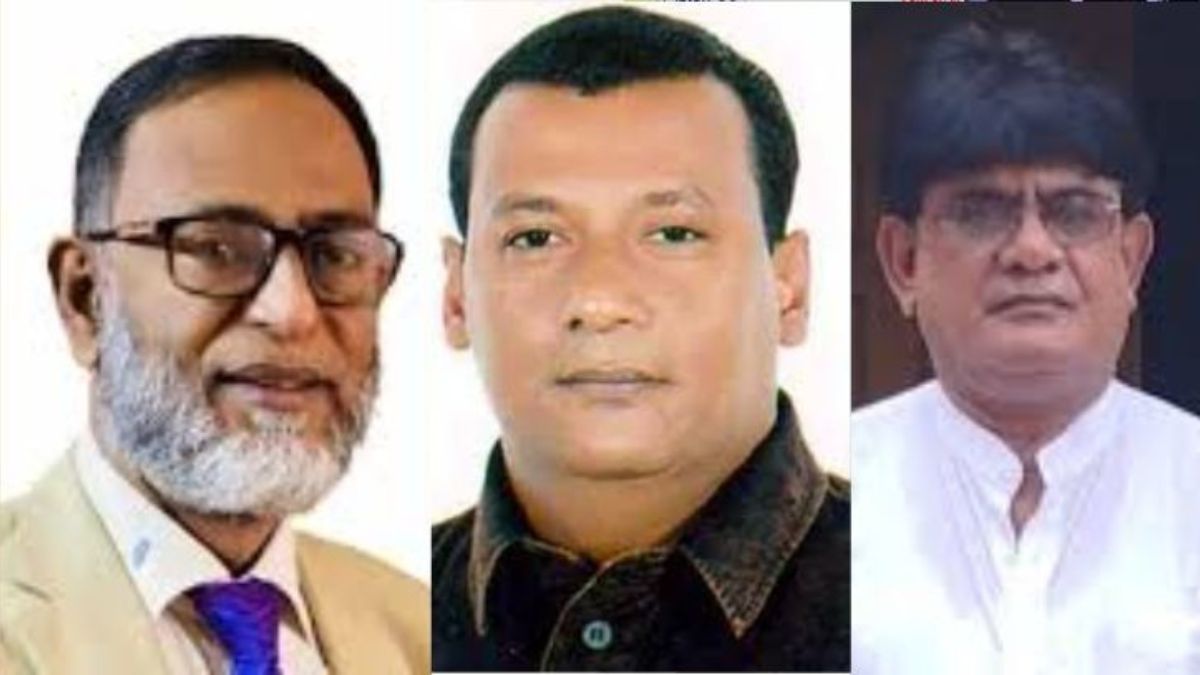 বহিষ্কারাদেশ প্রত্যাহার হওয়া বিএনপির তিন নেতা। ছবি- রূপালী বাংলাদেশ