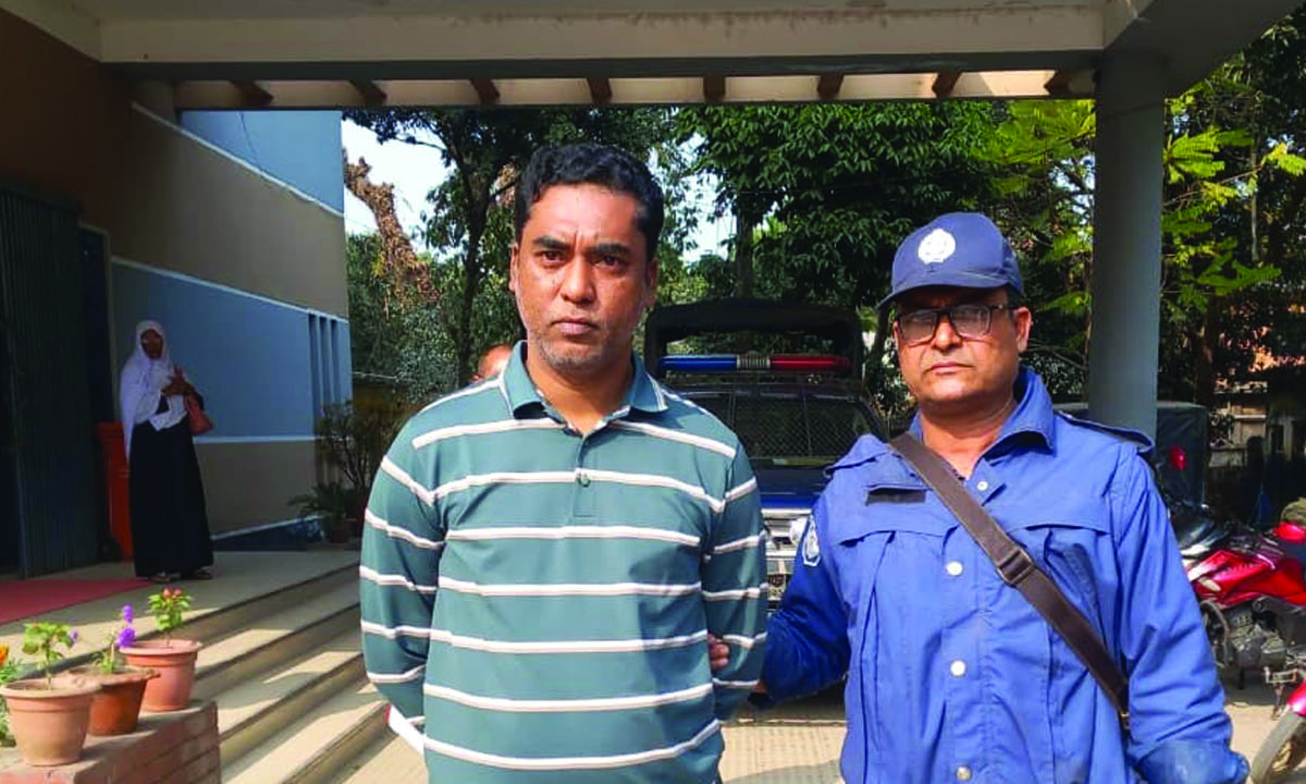 ছাত্রলীগের সাবেক সভাপতি আল আমিন অপু গ্রেপ্তার। ছবি : রূপালী বাংলাদেশ