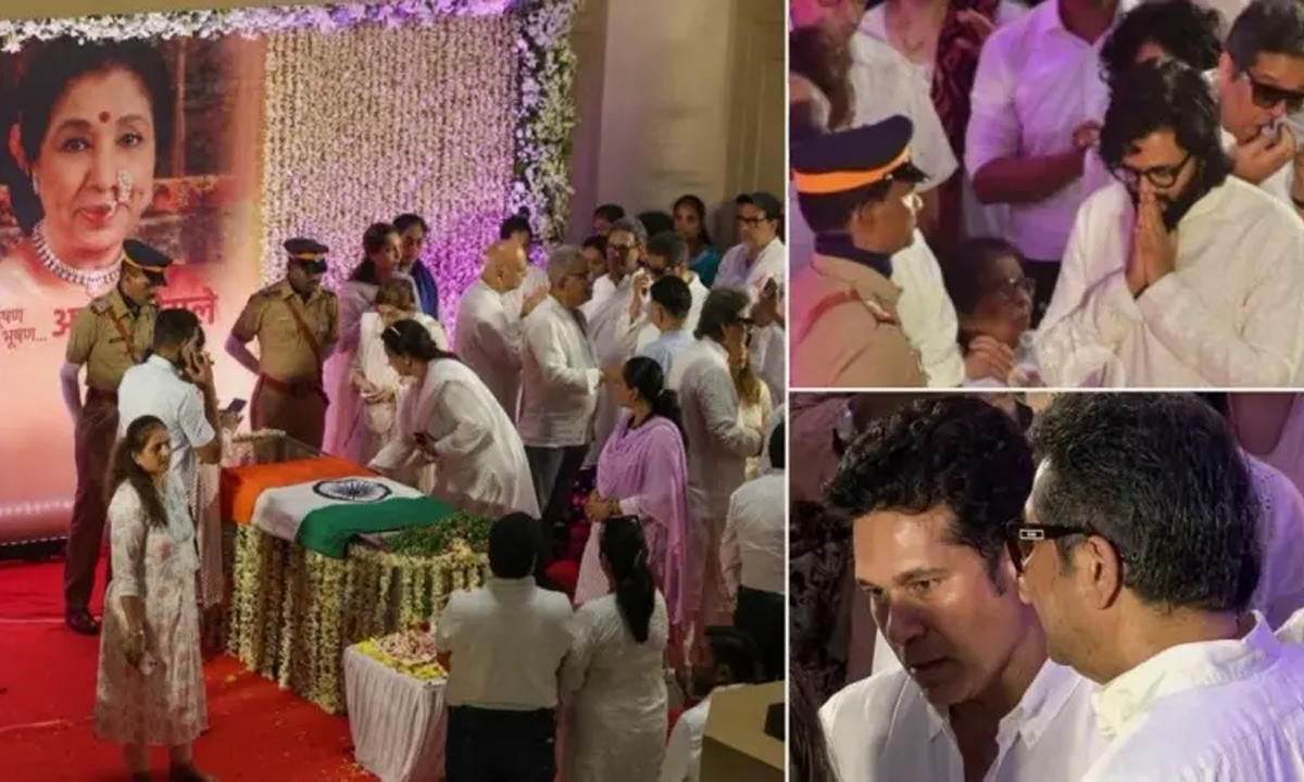 রাষ্ট্রীয় মর্যাদায় আশা ভোঁসলের শেষকৃত্য সম্পন্ন । ছবি : সংগৃহীত