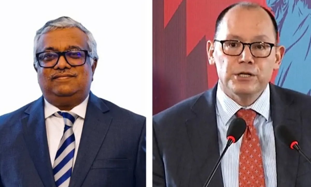 পররাষ্ট্র সচিব আসাদ আলম সিয়াম ও সাবেক মার্কিন রাষ্ট্রদূত পিটার ডি. হাস। ছবি- সংগৃহীত