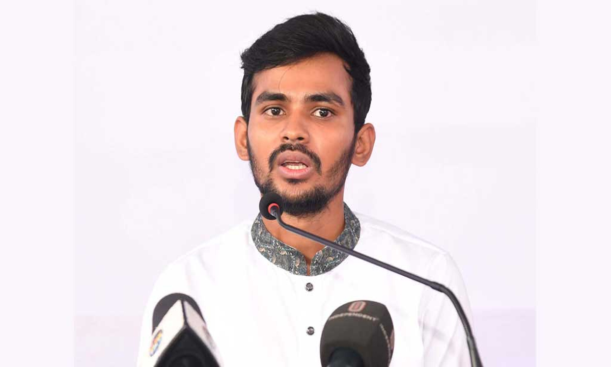 এনসিপির মুখপাত্র ও নির্বাচন পরিচালনা কমিটির প্রধান আসিফ মাহমুদ সজিব ভূঁইয়া। ছবি- সংগৃহীত