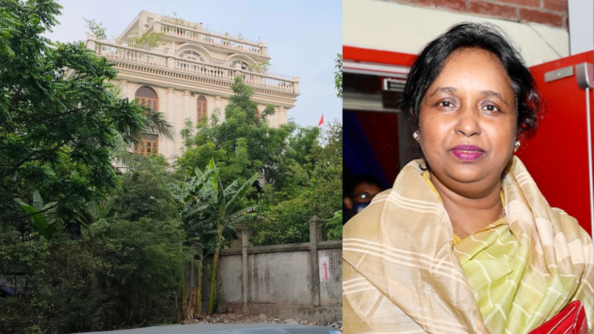 নারায়ণগঞ্জের দেওভোগে পৈতৃক বাড়ি ‘চুনকা কুটিরে’ ফিরেছেন সেলিনা হায়াৎ আইভী। ছবি : সংগৃহীত