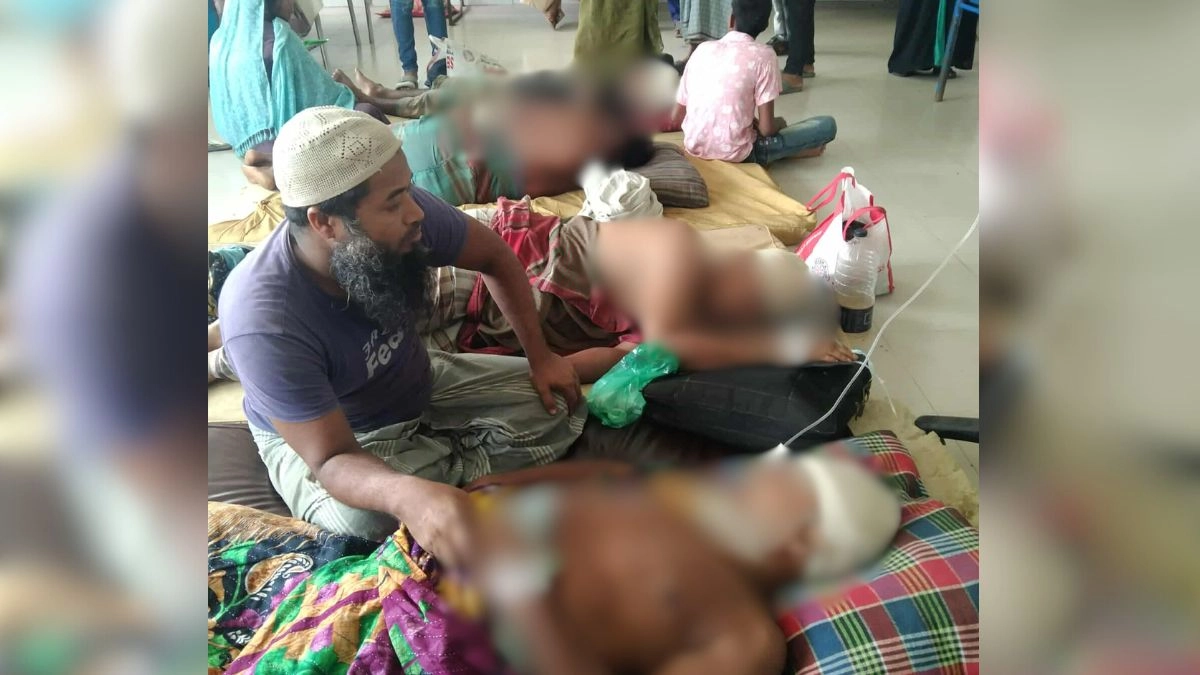 সাংবাদিকসহ পরিবারের ৪ সদস্য হাসপাতালে। ছবি- রূপালী বাংলাদেশ