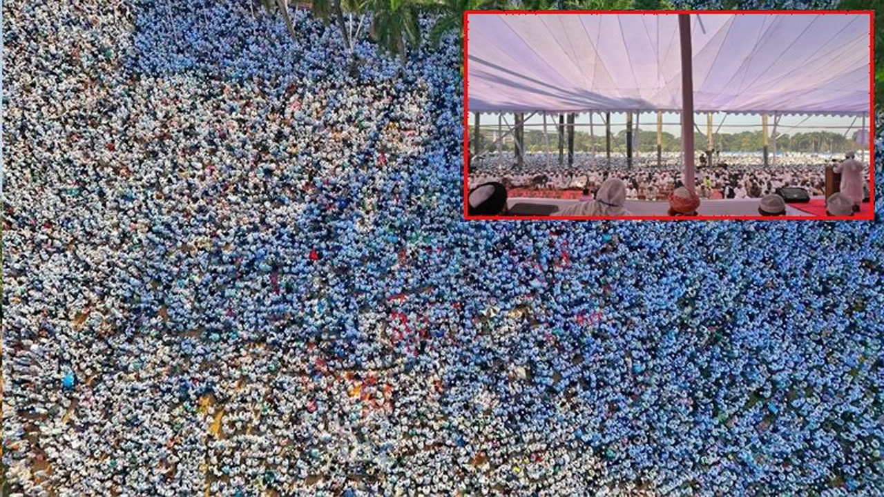 রাজধানীর সোহরাওয়ার্দী উদ্যানে সম্মিলিত খতমে নবুওয়ত পরিষদের মহাসম্মেলন। ছবি- সংগৃহীত