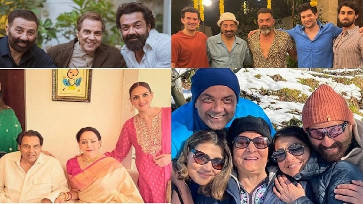 অভিনেতা ধর্মেন্দ্র পরিবার। ছবি- সংগৃহীত