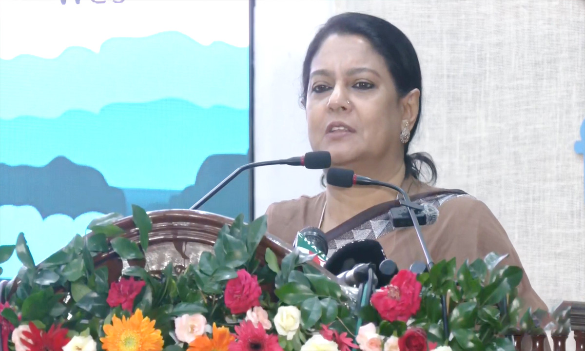 পরিবেশ, বন ও জলবায়ু পরিবর্তন এবং পানি সম্পদ মন্ত্রণালয়ের উপদেষ্টা সৈয়দা রিজওয়ানা হাসান। ছবি- সংগৃহীত
