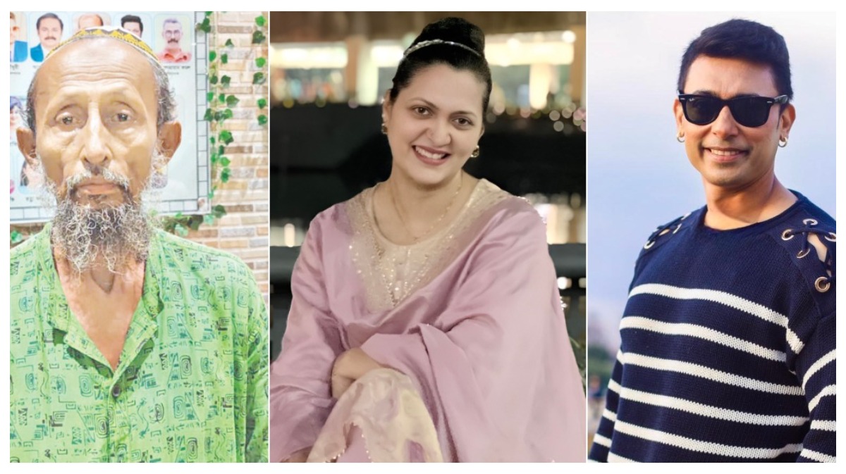 মোহাম্মদ খোরশেদ আলম, অভিনেত্রী রুমানা ইসলাম মুক্তি ও চিত্রনায়ক জায়েদ খান। ছবি- সংগৃহীত