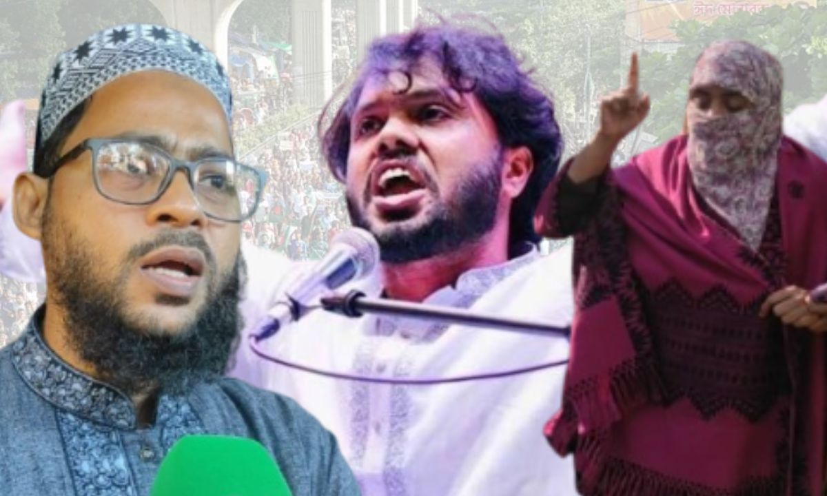ওসমান হাদি, তার ছোট ভগ্নিপতি ও ছোট বোন। ছবি- রূপালী বাংলাদেশ গ্রাফিক্স