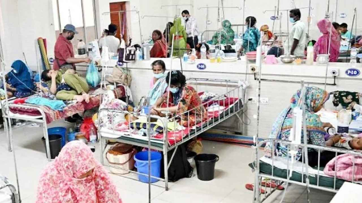 হাম আক্রান্ত শিশুরা হাসপাতালে ভর্তি। ছবি : সংগৃহীত