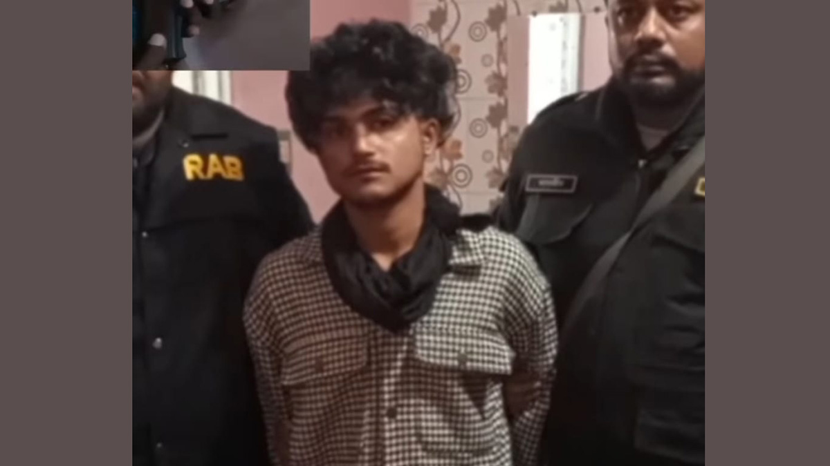 আটককৃত গোল্ডেন সাব্বির। ছবি : রূপালী বাংলাদেশ
