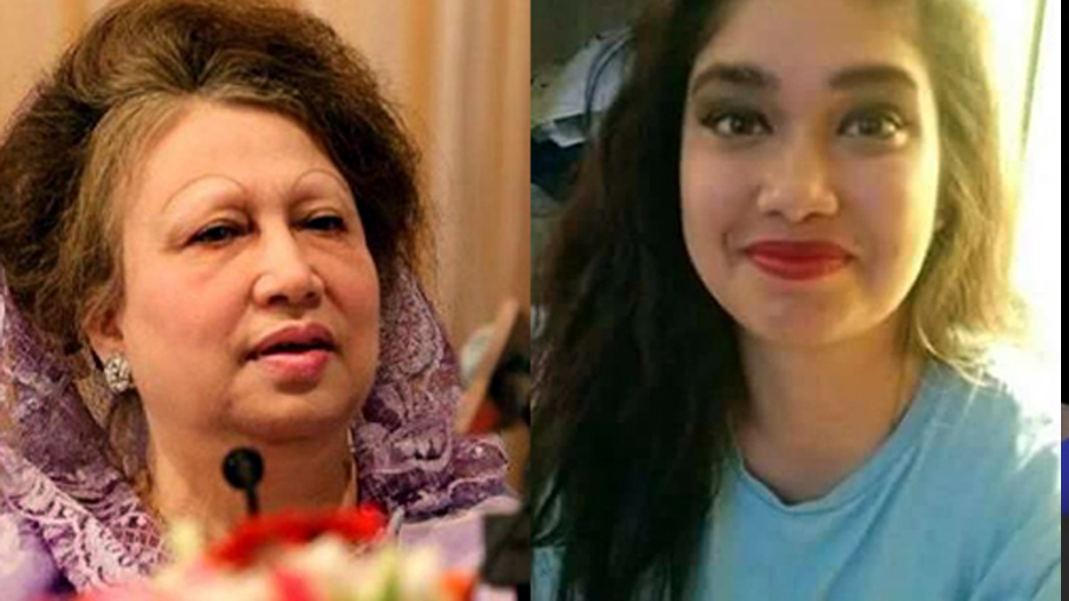 বেগম খালেদা জিয়া ও নাতনি ব্যারিস্টার জাইমা রহমান। ছবি : সংগৃহীত