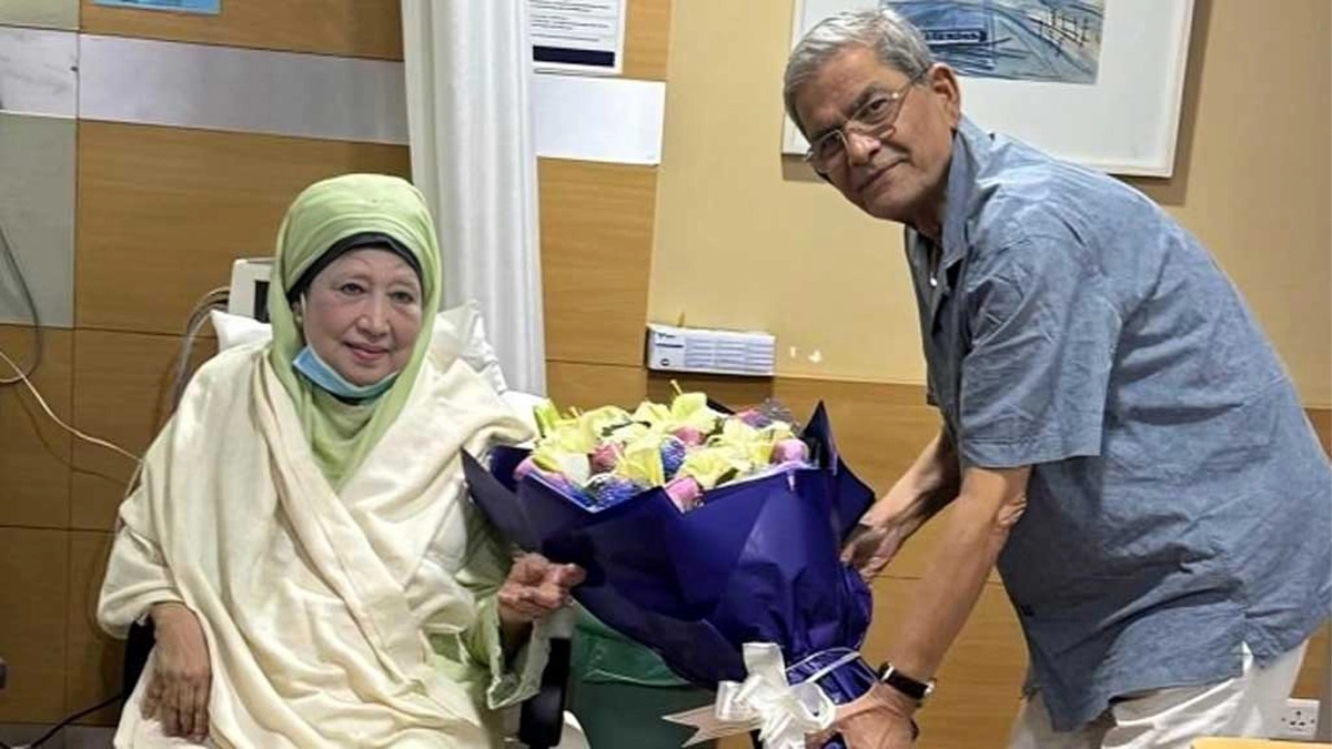 খালেদা জিয়া ও মির্জা ফখরুল ইসলাম আলমগীর। ছবি- সংগৃহীত