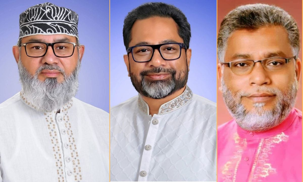 মাসুদ সাঈদী, আহমেদ সোহেল মঞ্জুর  ও মো. রুহুল আমিন দুলাল। ক্লোলাজ ছবি